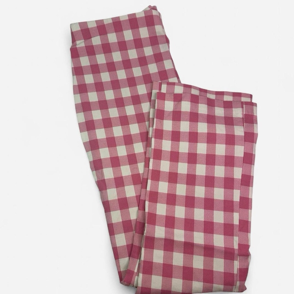 Pink Checkered Women's Capris